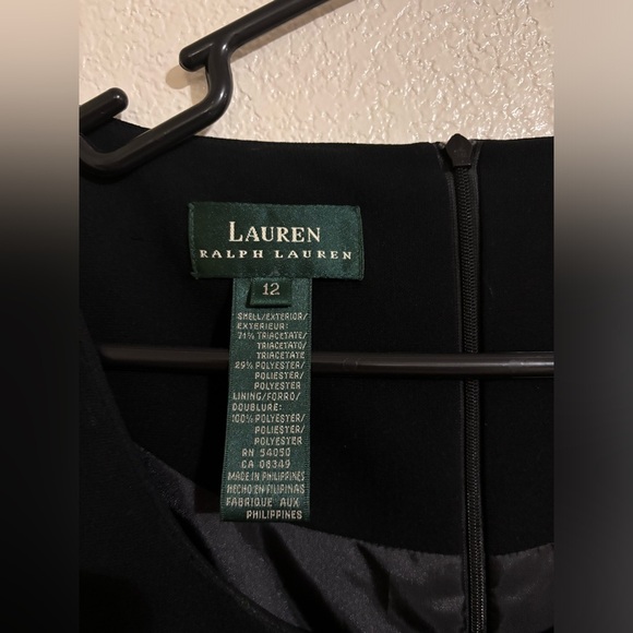 Ralph Lauren Elegant Black Dress Size 12 - Picture 4 of 6